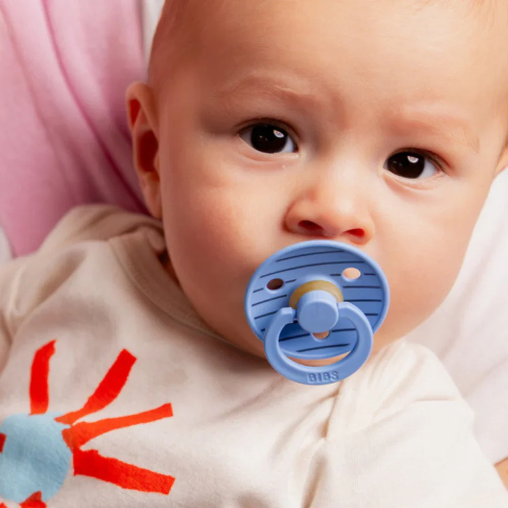 Bibs Round Natural Dummy Pacifier - Studio Collection - Pin Sage - Image 4