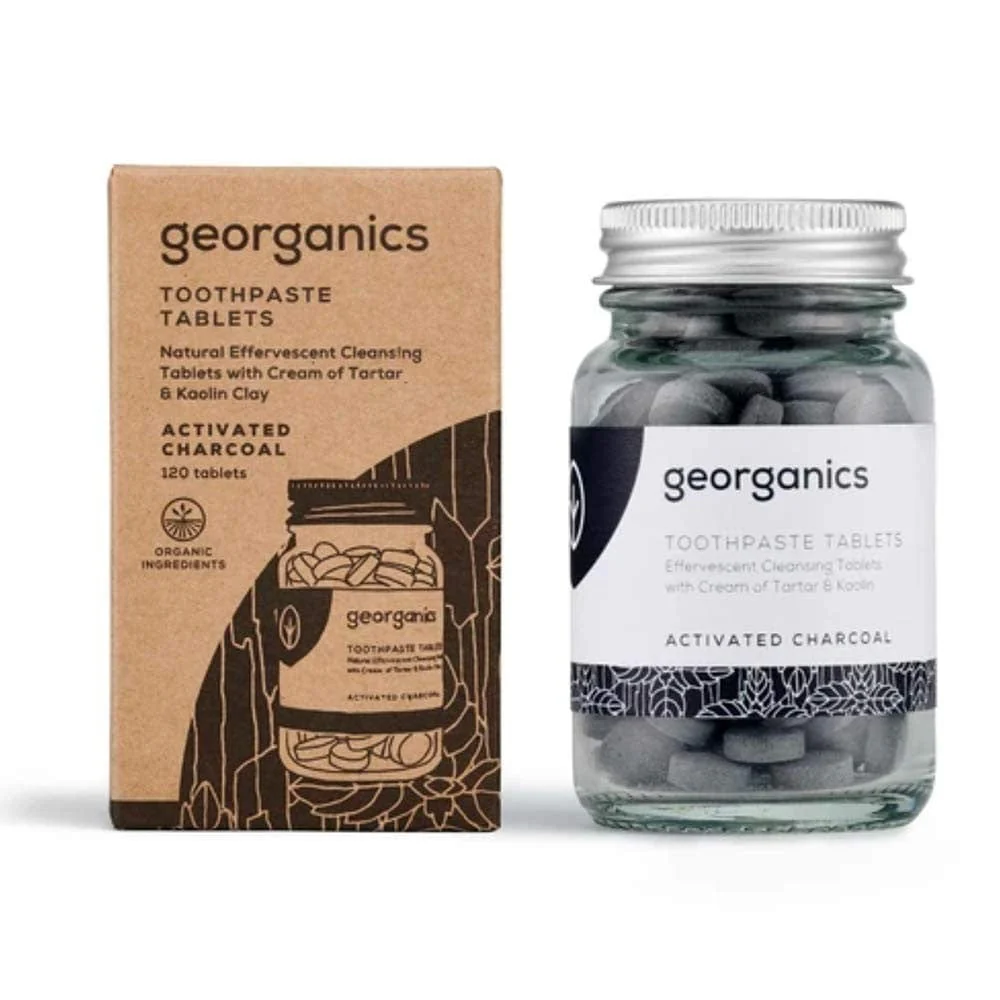Georganics Natural Toothpaste Toothtablets (120 tabs) - Activated Charcoal - Image 2