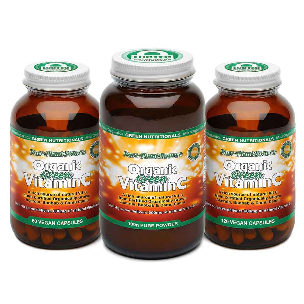 Green Nutritionals Organic Green Vitamin C Vegan Capsules (60) - Image 2