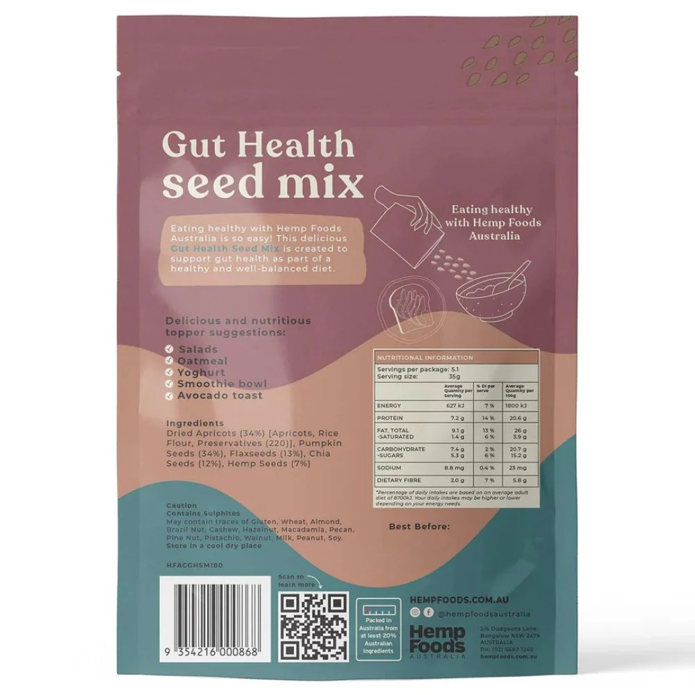 Hemp Foods Australia Gut Health Seed Mix 180g - Image 3