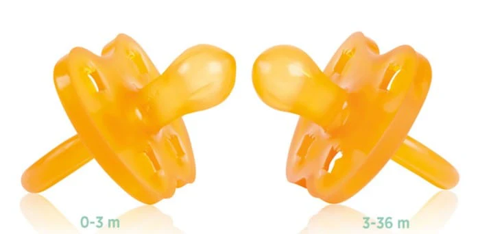 Hevea Natural Rubber Dummy Soother - Rounded 3 months+ Crown - Image 2