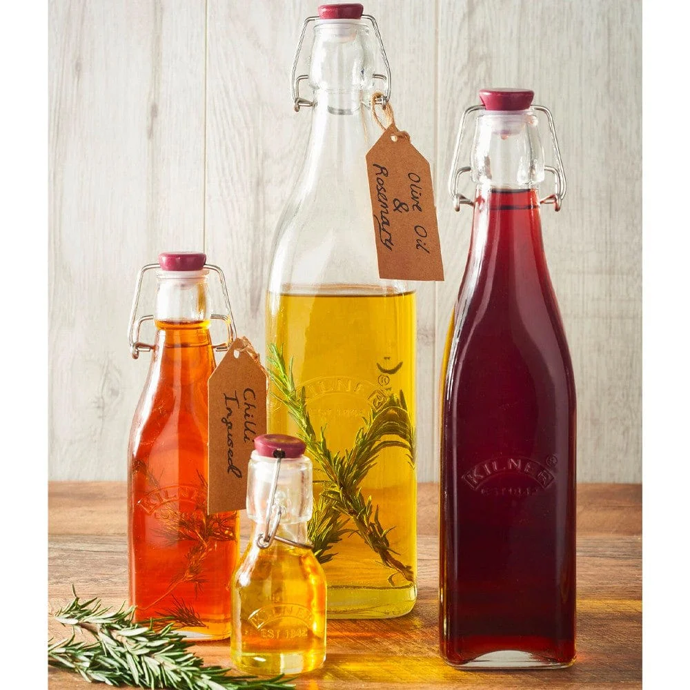 Kilner Clip Top Square Preserve Bottle 250ml - Image 3