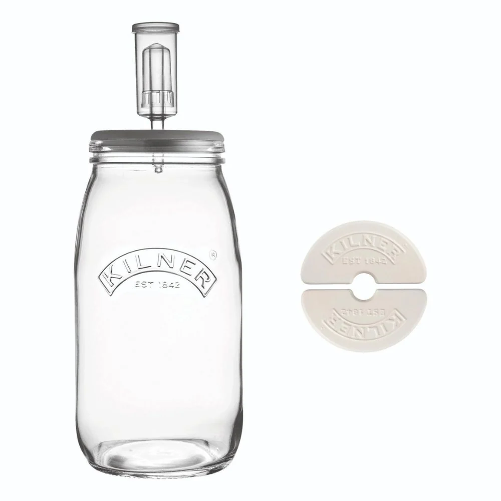 Kilner 3L Glass Fermentation Jar Set With Silicone Lid, Air Lock, Weights - Image 3