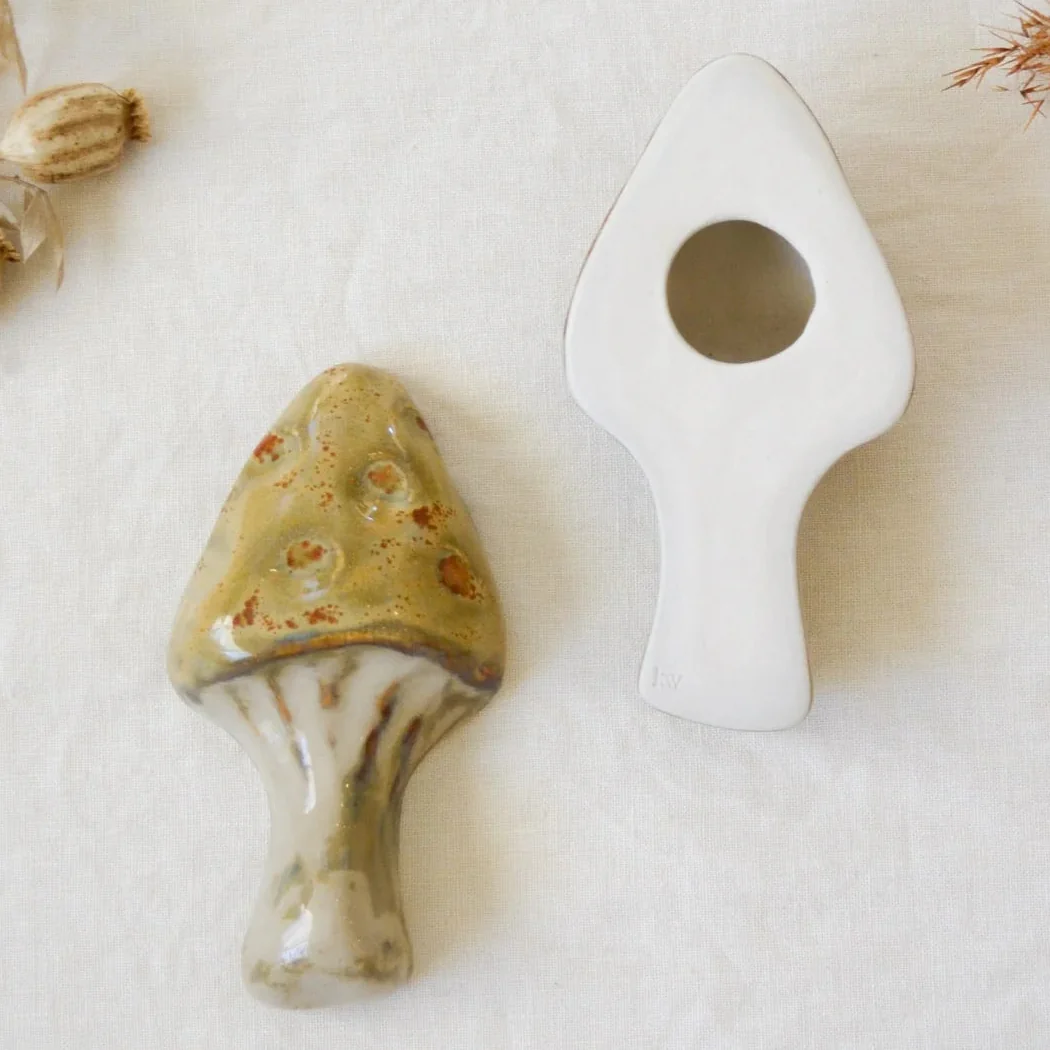 Kim Wallace Ceramic Wall Hanging - Mushroom Medium - Image 3