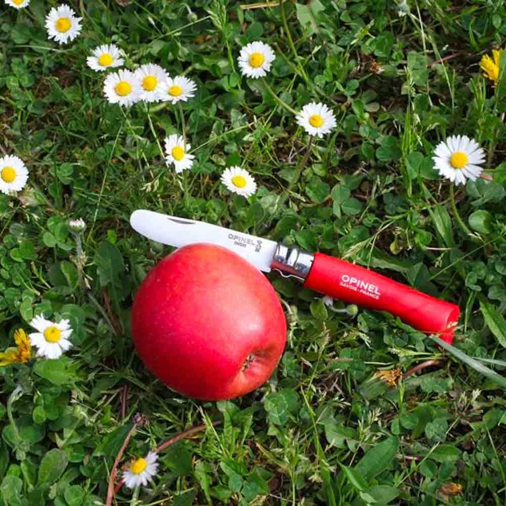 My First Opinel No.07 Round Ended Pocket Knife - Red - Image 2
