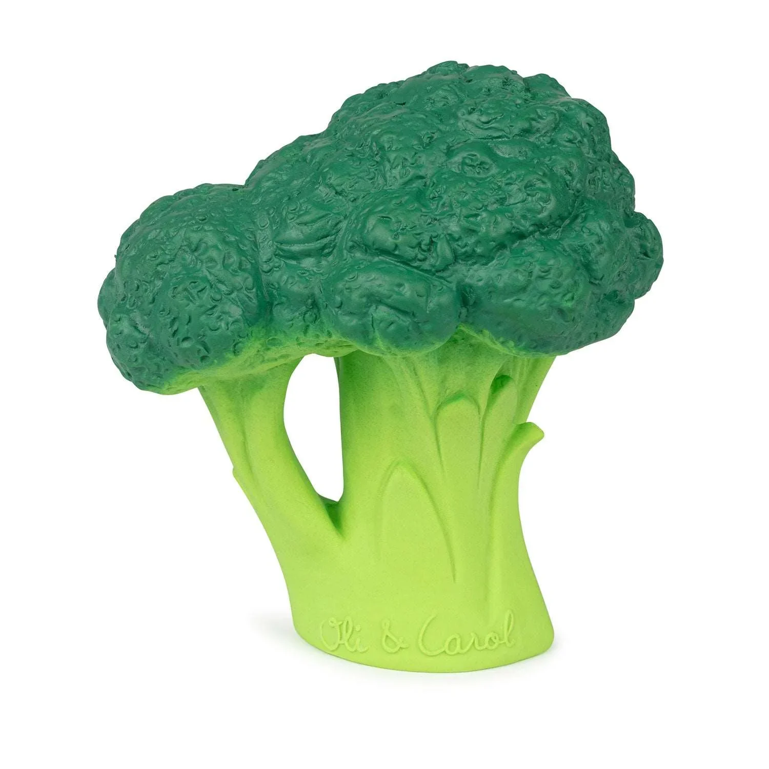 Oli & Carol Natural Rubber Baby Teether and Bath Toy - Brucy the Broccoli - Image 2