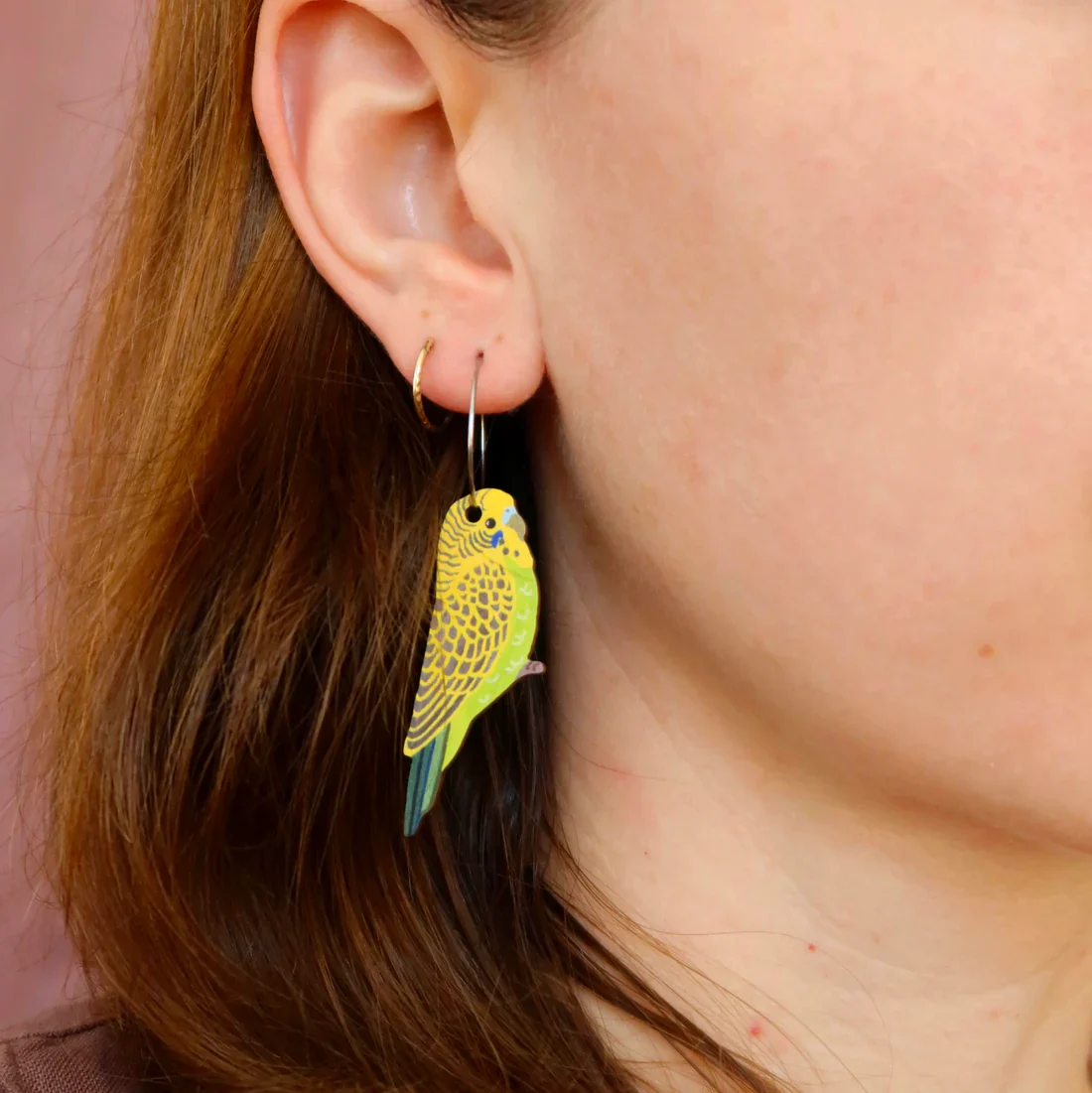 Pixie Nut & Co. Budgie Hoop Earrings - Image 2