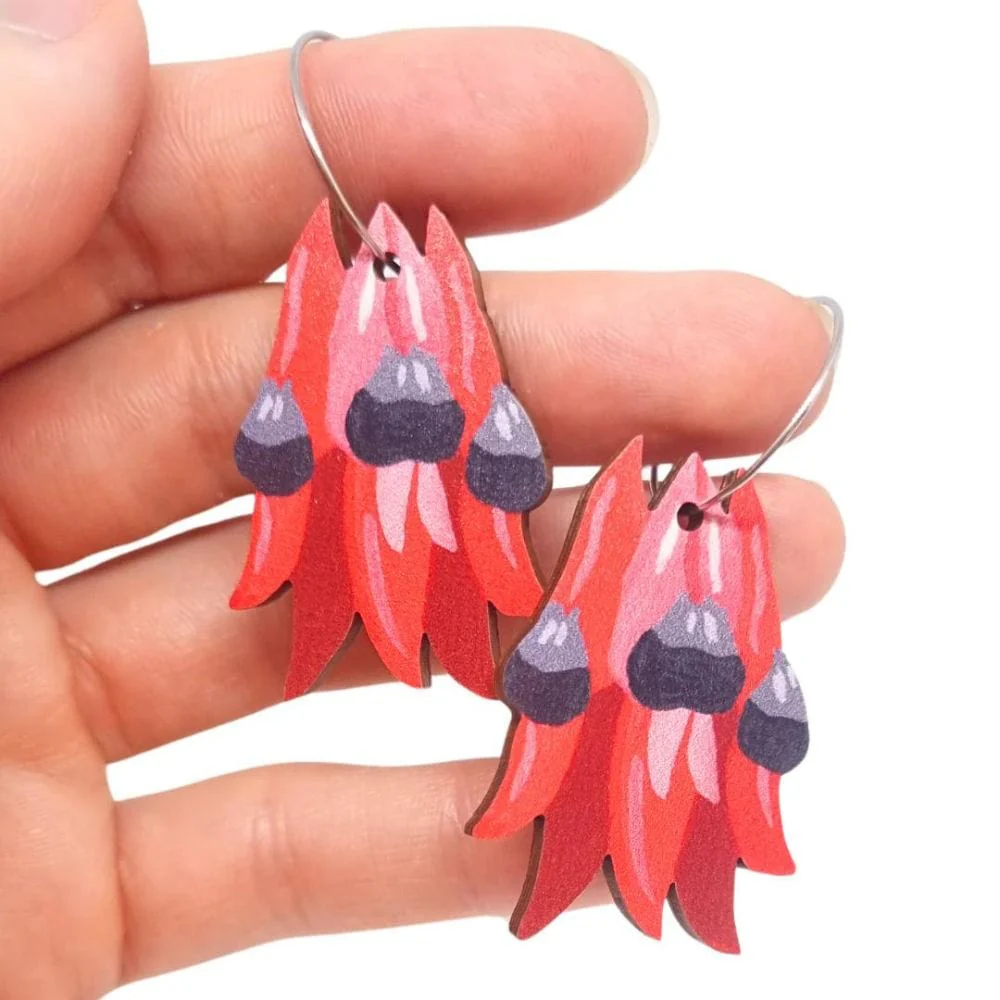 Pixie Nut & Co. Sturt Pea Hoop Earrings