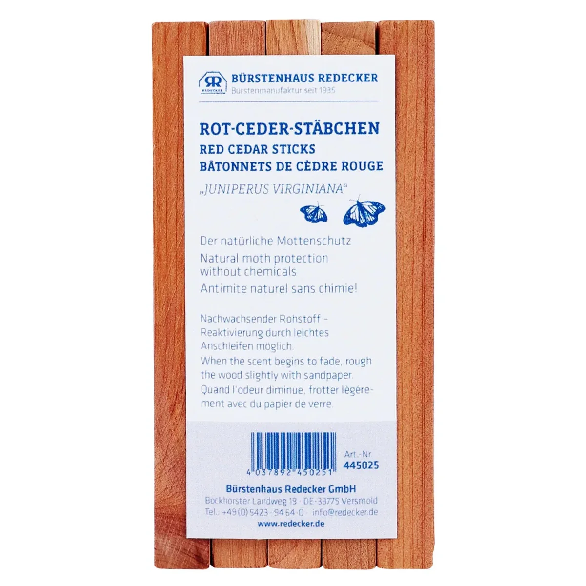 Redecker Red Cedar Moth Repellent Sticks (10 pk) - Image 2
