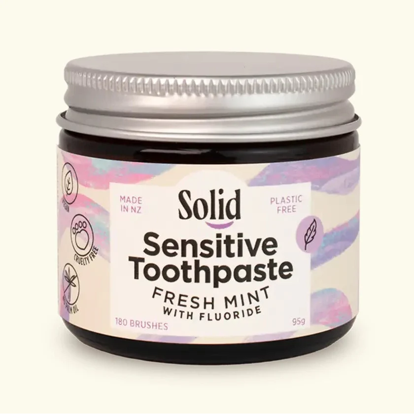 Solid Sensitive Toothpaste with Fluoride 95g - Fresh Mint