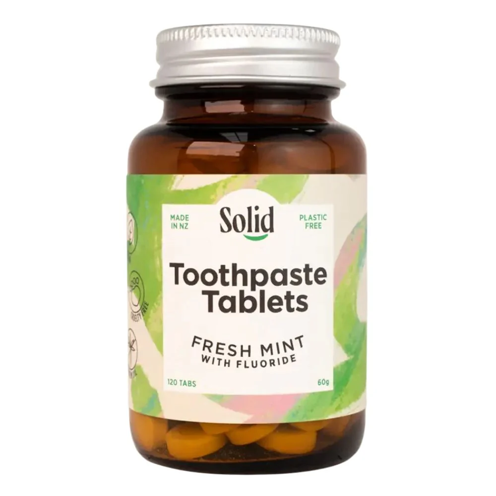 Solid Toothpaste Toothtablets with Fluoride - Fresh Mint - Image 3
