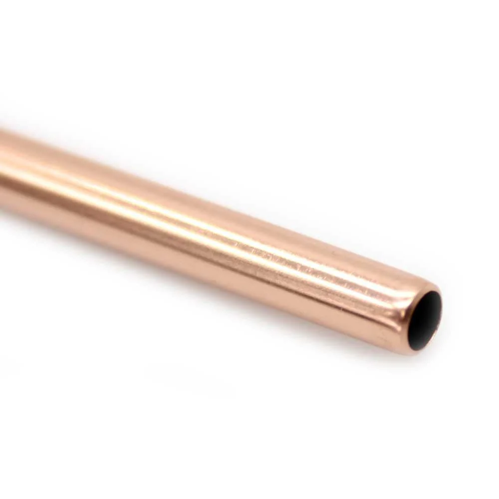 Stainless Steel Straw Rose Gold 6mm - Bent - Image 2